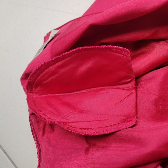 Adrianna Papell Vintage Linen Blend Short Tuplip Sleeve Sheath Dress - Picture 8 of 15